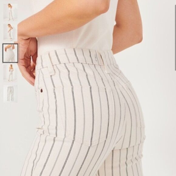 Abercrombie Simone High Rise Slim Jeans Striped Size 32 / 14 - Picture 15 of 16